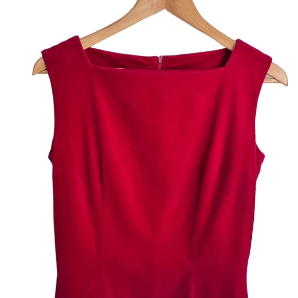 Eddy George Vintage Red Velvet Sheath Dress - Picture 10 of 16